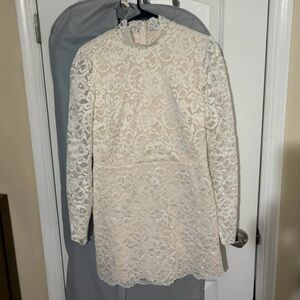 Elegant White Lace Dress